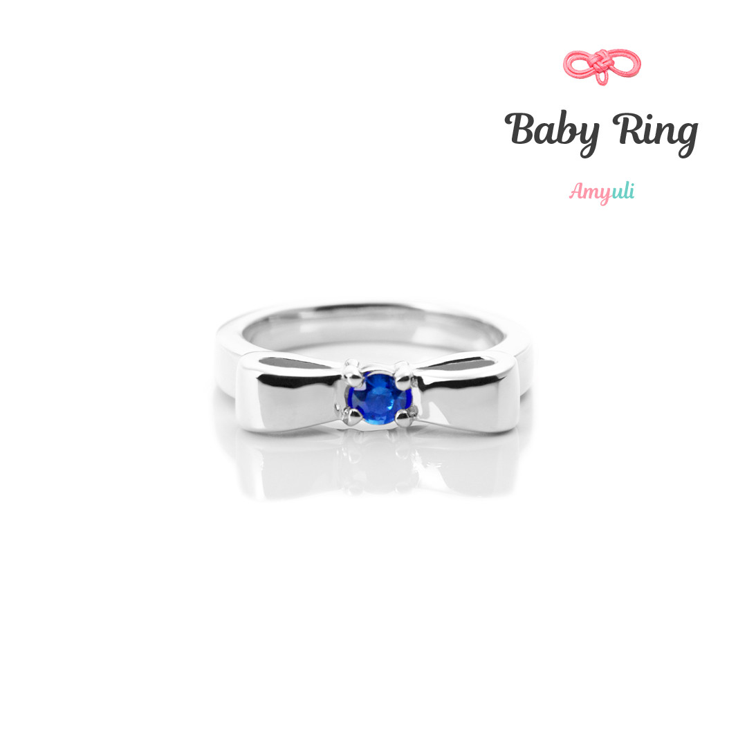 【ベビーリング】リボン｜Pt950・K18《送料無料》