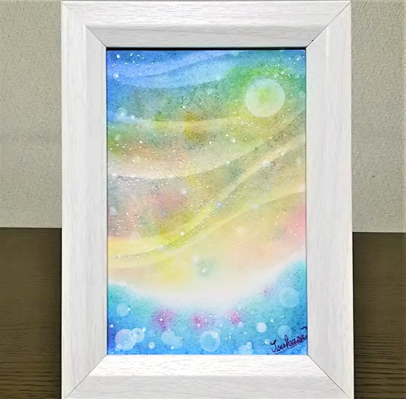 夏の水辺　ハンドメイドパステル画　絵画アート原画 清らかな水辺』 原画パステルアート☆森☆シリーズ 絵画 HIDEKI