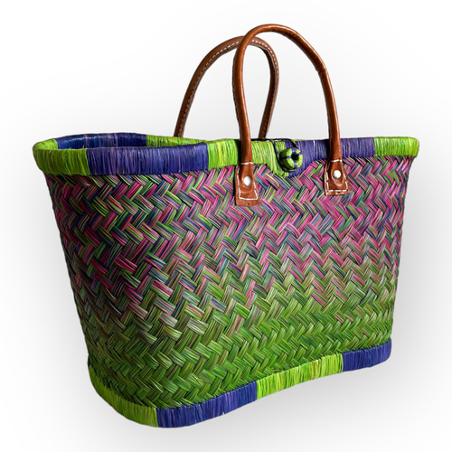 French Baskets★Pom Pom ファーボール かごバッグ TOUCH of LACE BASKET かごバッグ （かごバッグ）｜TOCCA