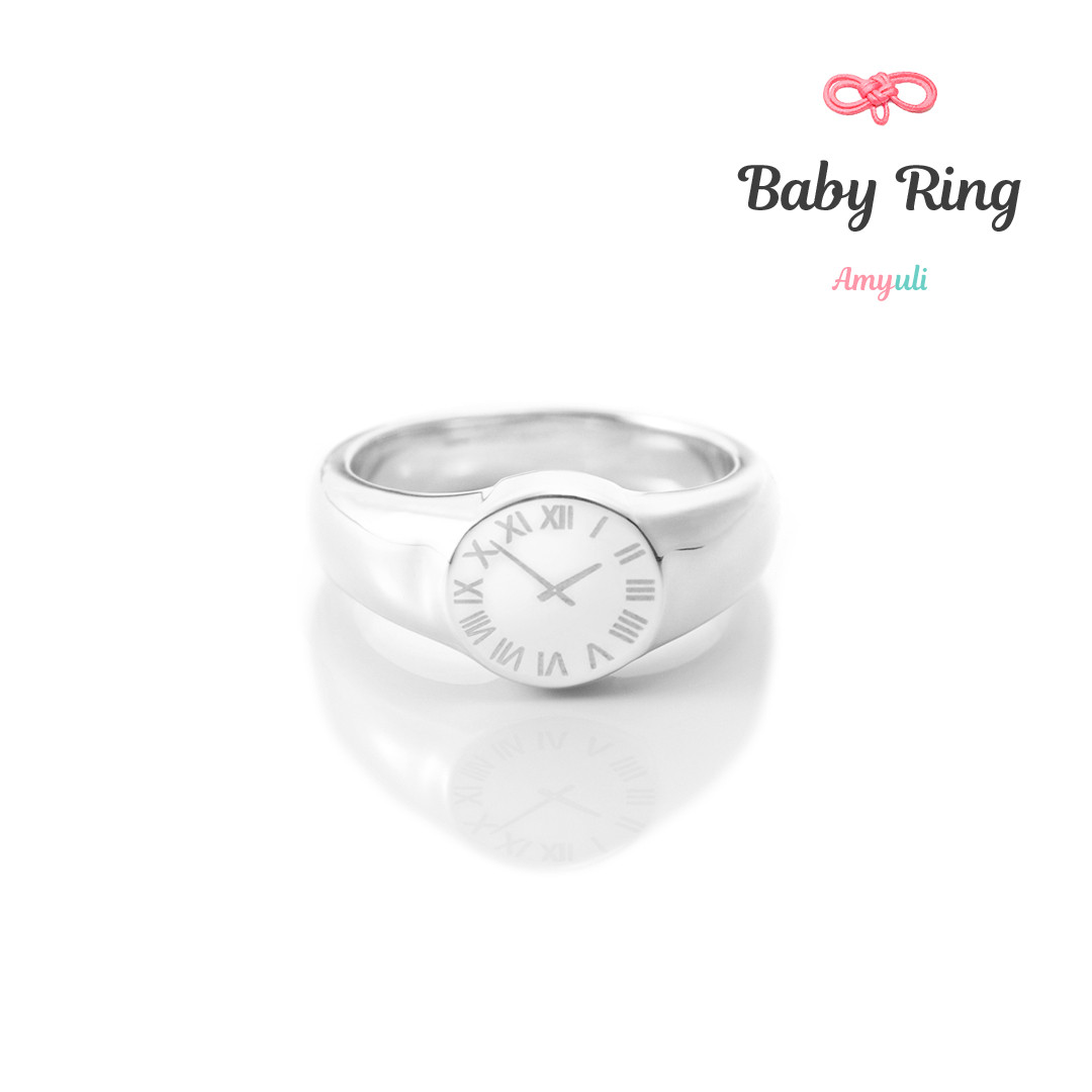 出生時刻を刻めるベビーリング｜Pt950・K18《送料無料》