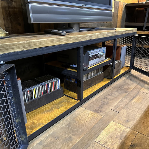 テレビボード アイアン＋古材 サイズオーダー1800mmまで無料 テレビ台