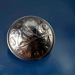 ビンテージコインコンチョ 本物コインコンチョ  コインボタン 迫力 美麗 11061-494 4枚目の画像