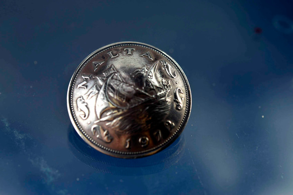 ビンテージコインコンチョ 本物コインコンチョ  コインボタン 迫力 美麗 11061-494 4枚目の画像