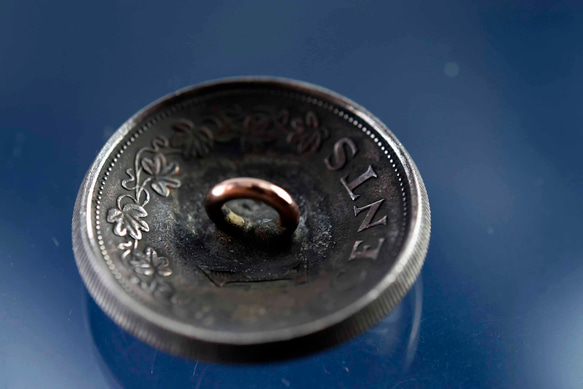 ビンテージコインコンチョ 本物コインコンチョ  コインボタン 迫力 美麗 11061-494 3枚目の画像