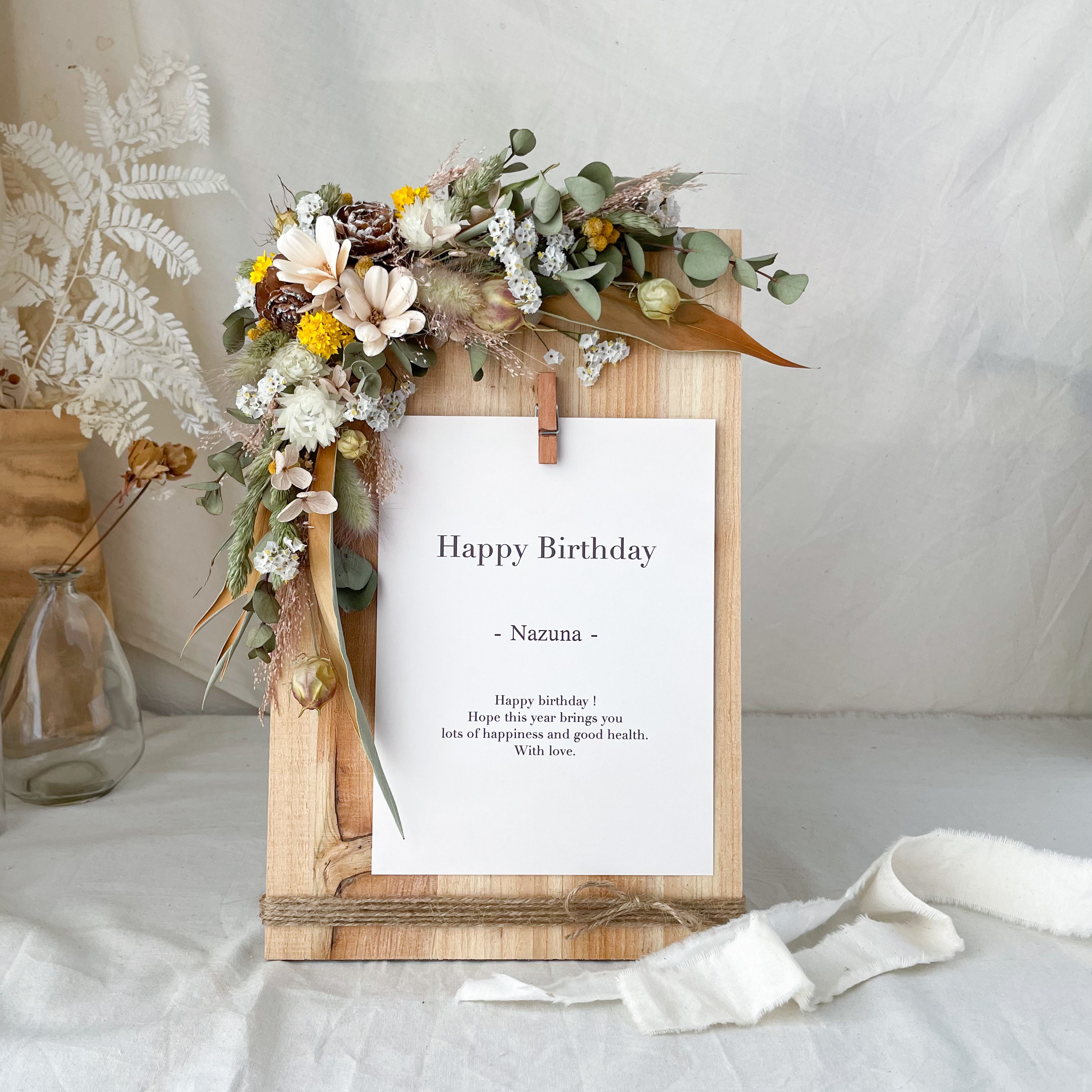 【未使用】ウェルカムボード　ドライフラワー飾り　ナチュラルテイスト まとめ売り 【未使用】ウェルカムボード　ドライフラワー飾り　ナチュラルテイスト まとめ売り