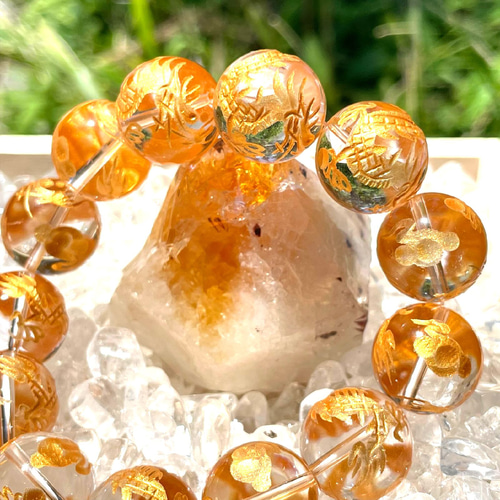 運命を好転させる数珠】16ミリ 風水神 皇帝龍 本水晶 クリスタル