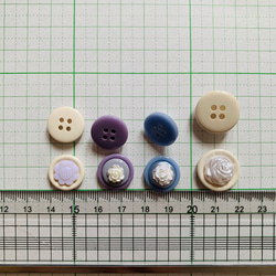 No.1400   ボタンカボション　4ペアセット　ピアス・イヤリング・バレッタ・ブローチ等に 5枚目の画像