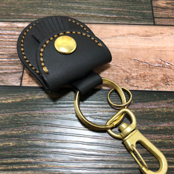 キーホルダー キーケース バイク 車 姫路レザー ヌメ革 鍵 500円収納 コイン収納 アメカジ 2枚目の画像
