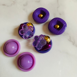 No.1402   ボタンカボション　3ペアセット　ピアス・イヤリング・バレッタ・ブローチ等に 3枚目の画像