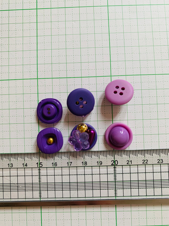 No.1402   ボタンカボション　3ペアセット　ピアス・イヤリング・バレッタ・ブローチ等に 5枚目の画像
