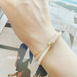 Original Mix Cord&Chain Bracelet 1枚目の画像