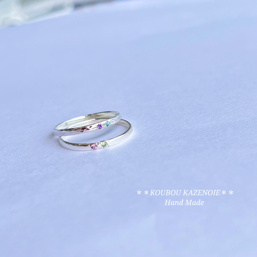 一点物ソーティング付き天然ダイヤモンド&スターリングシルバー指輪制作ジュエリー Offspring silver ring with pavé diamonds | Georg Jensen