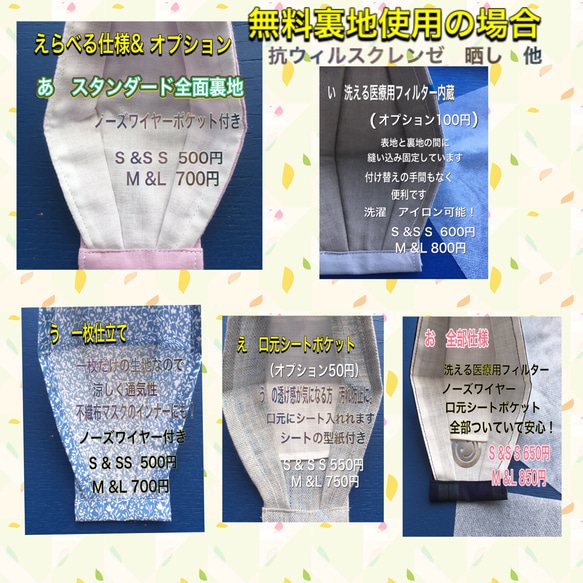 S&SS夏のウスカル⭐︎ 涼！リップル浴衣の生地　呼吸しやすい舟形　ノーズワイヤー&アジャスター付き 8枚目の画像