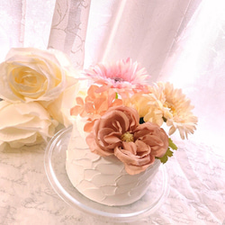 flower clay cake  お花のクレイケーキ 1枚目の画像