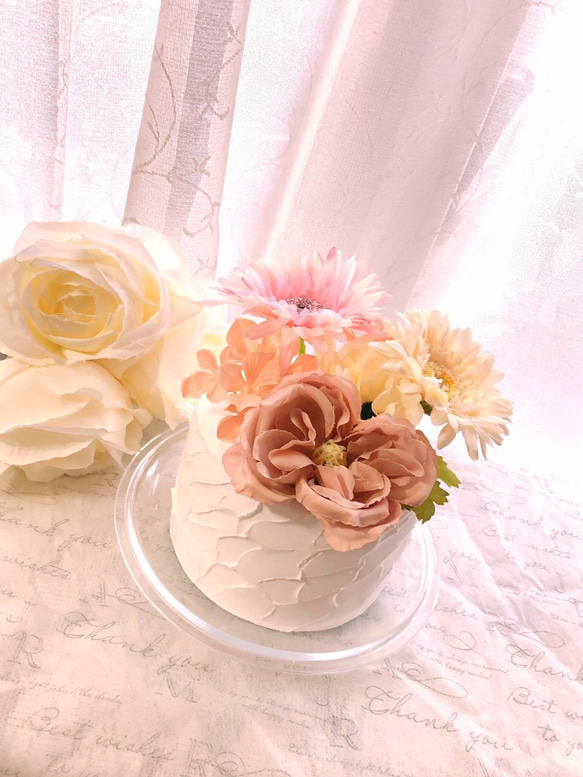 flower clay cake  お花のクレイケーキ 1枚目の画像