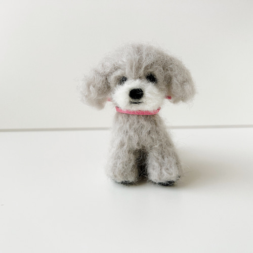 ちいさなうちの仔トイプードル(シルバー) 羊毛フェルト 羊毛屋 