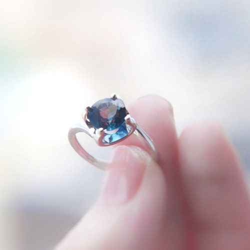 大特価 ロンドンブルートパーズ/ラウンドファセットカット美しい アクセサリー