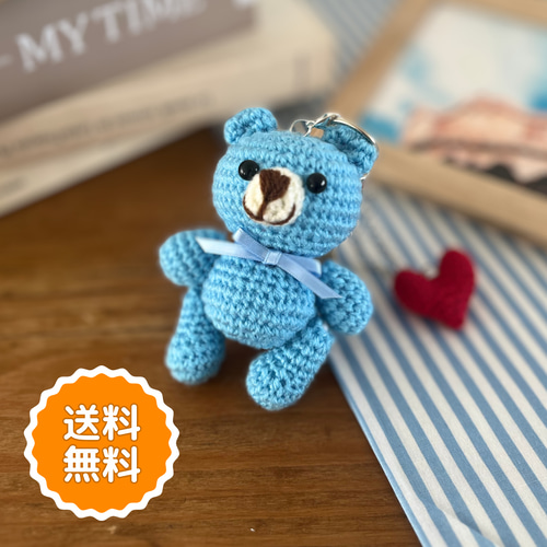 バッグチャーム おしゃれ かわいい くま アルファベット イニシャル 