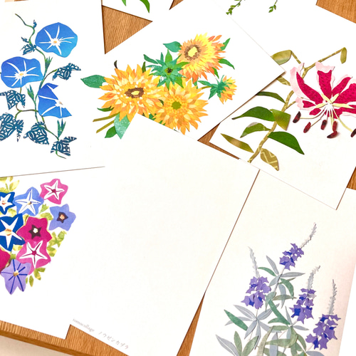 8月頃の花ポストカードセット 明信片 tomocollage 的作品