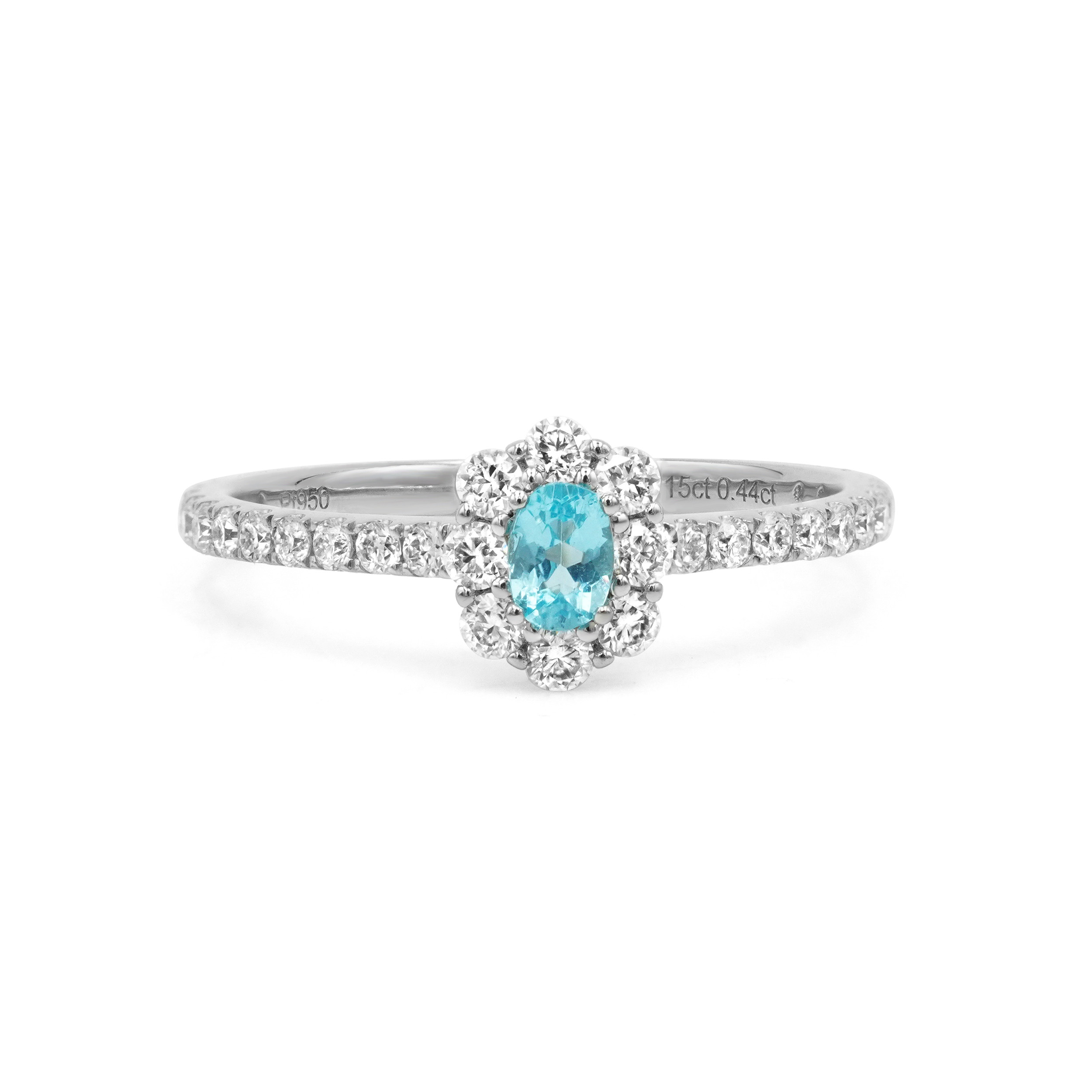 パライバトルマリン　リング パライバトルマリン リング pt900 指輪 パライバ 0.368ct 中央