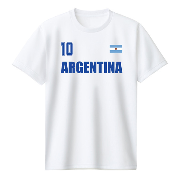 ドライ Tシャツ アルゼンチン 吸汗 速乾 サッカー ラグビー おしゃれ ティシャツ 2枚目の画像