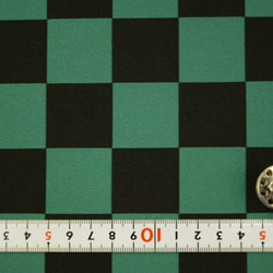 織錦格子（大）綠色/黑色【限定商品】☆布料寬度約37cm×長度50cm☆可連續切割（3162-G） 第8張的照片