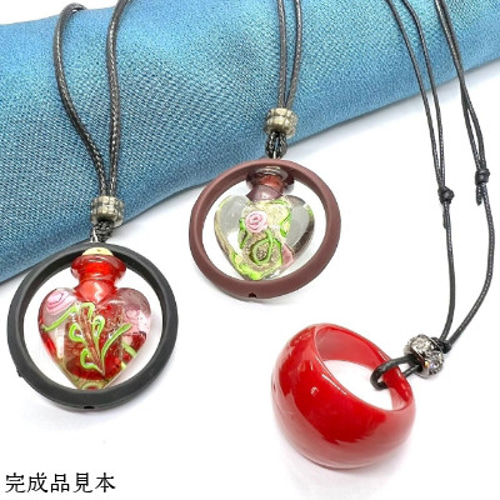 手作りキット ガラス瓶と指輪のネックレスセットck-0029 自由に