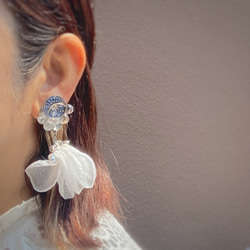 【otona♡otome】earring イヤリング　チェコガラス　青　ウエディング　ブライダル　結婚式494 3枚目の画像