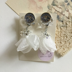 【otona♡otome】earring イヤリング　チェコガラス　青　ウエディング　ブライダル　結婚式494 6枚目の画像