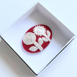 北欧風お花の刺繍ブローチ【hokuo】h140 5枚目の画像