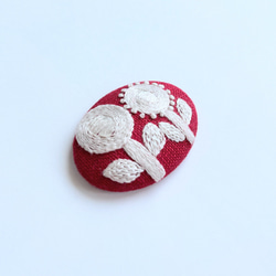 北欧風お花の刺繍ブローチ【hokuo】h140 4枚目の画像