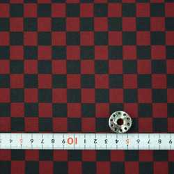 金錦市松格子（小）紅/黑【限定版】☆布料寬度約37cm x 長度50cm☆可連續切割（3162S-R） 第3張的照片