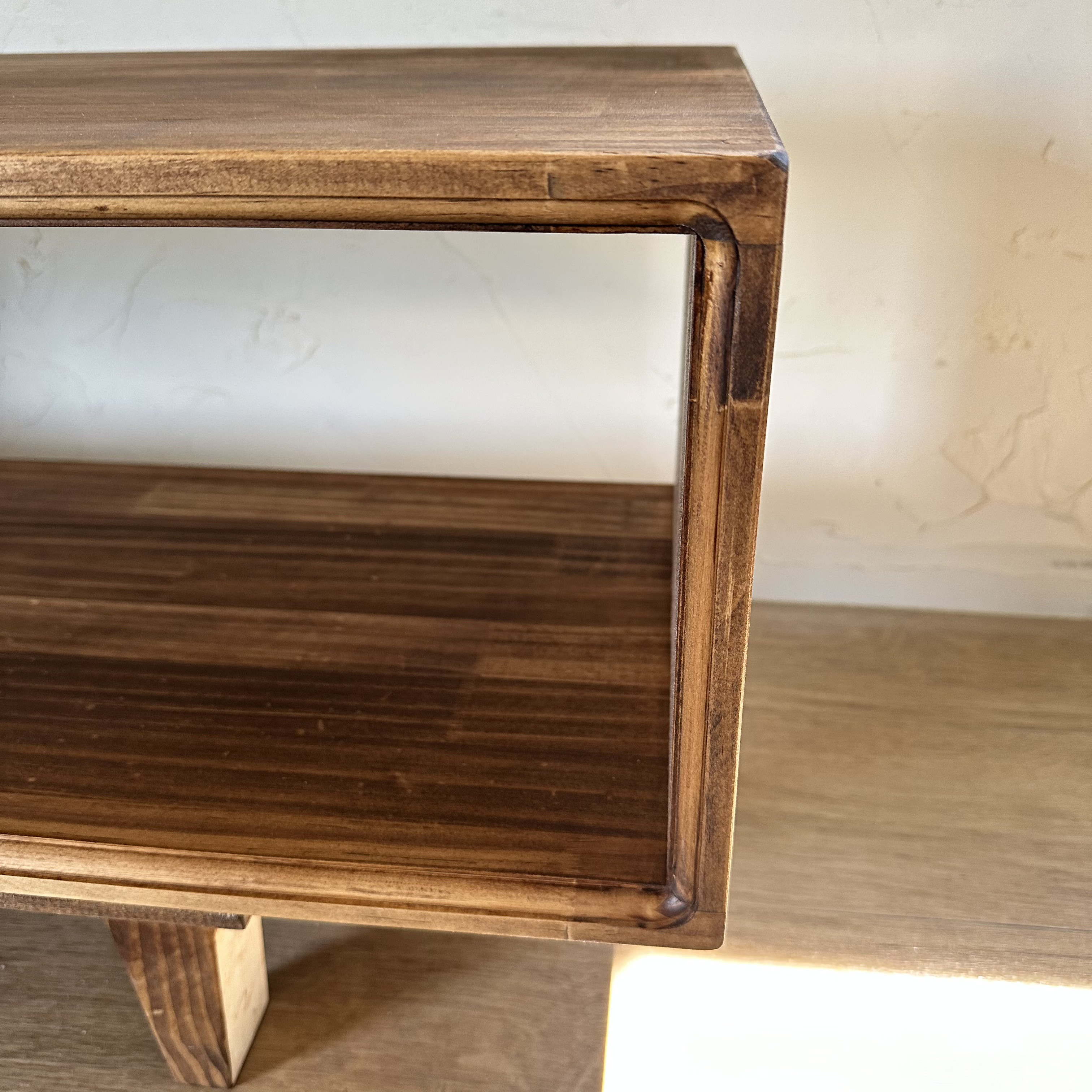 180cm 内堀が美しいシンプルなテレビ台 テレビボード アンティーク ウォルナット オープンラック 棚