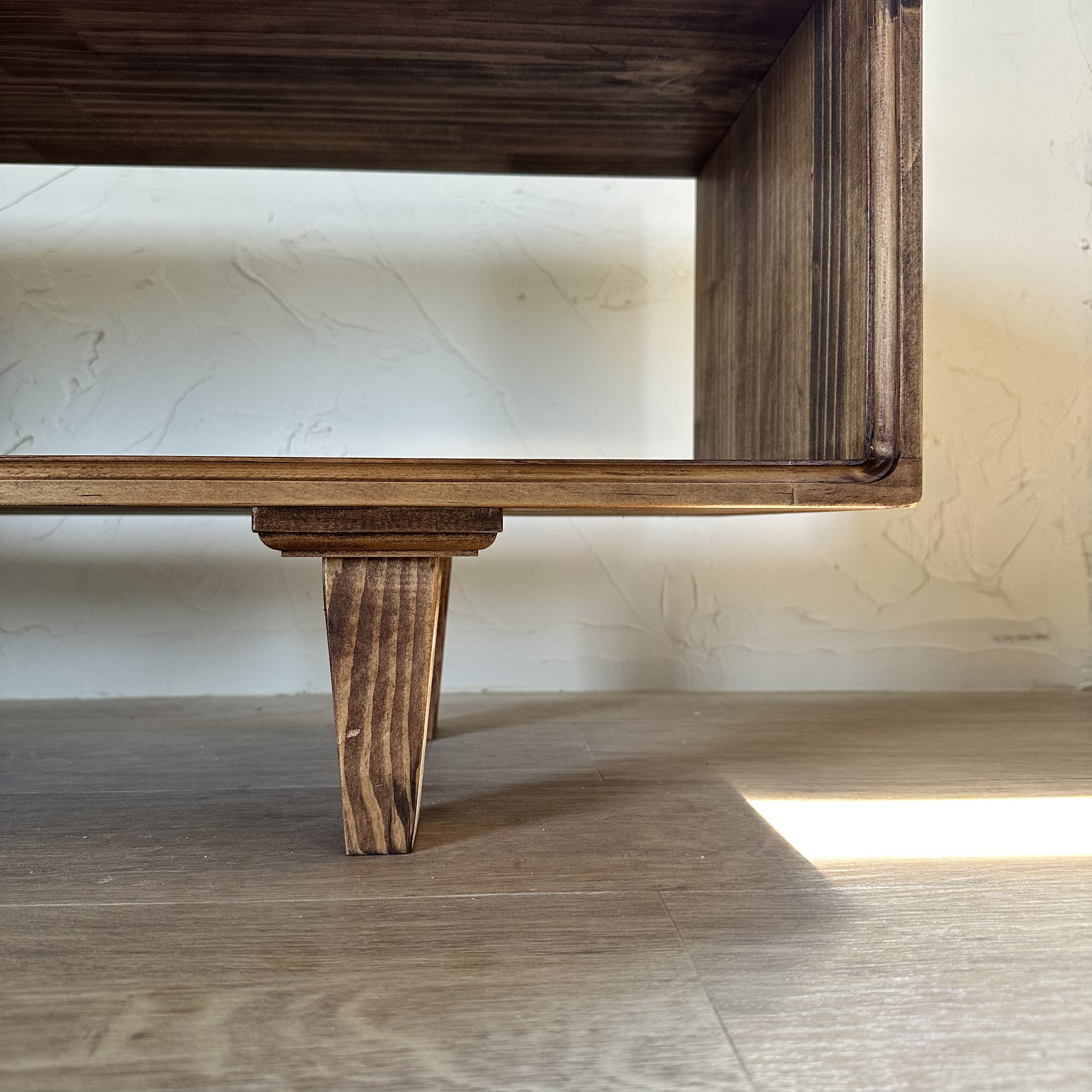 180cm 内堀が美しいシンプルなテレビ台 テレビボード アンティーク ウォルナット オープンラック 棚