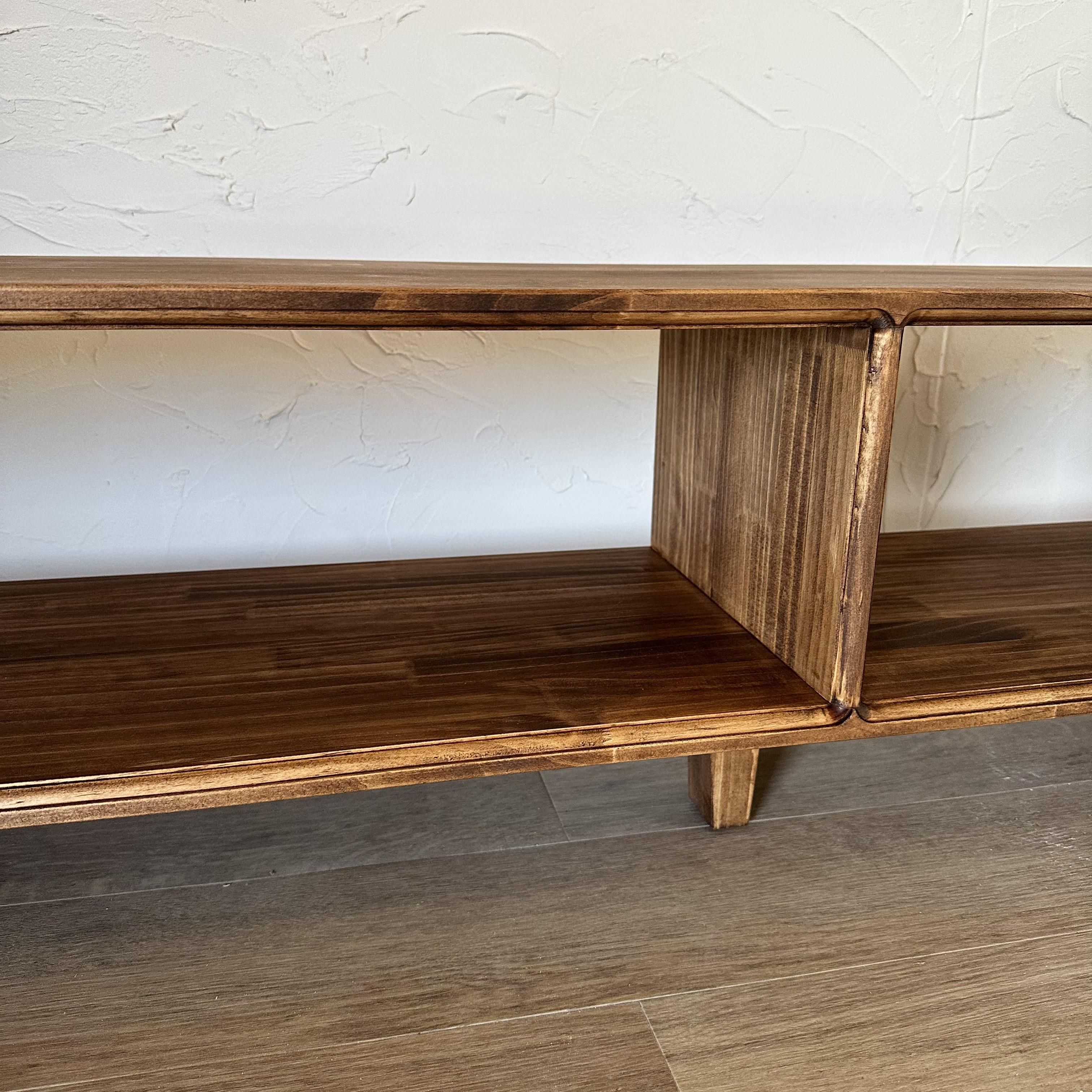 180cm 内堀が美しいシンプルなテレビ台 テレビボード アンティーク ウォルナット オープンラック 棚