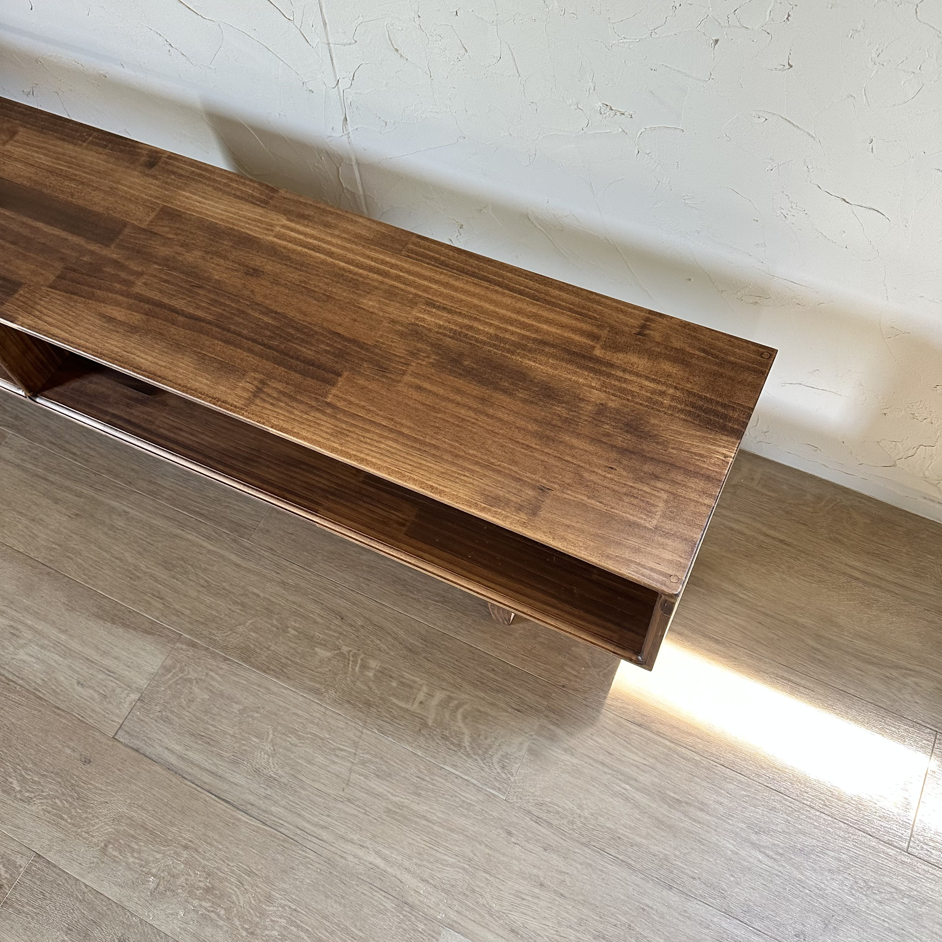 180cm 内堀が美しいシンプルなテレビ台 テレビボード アンティーク ウォルナット オープンラック 棚