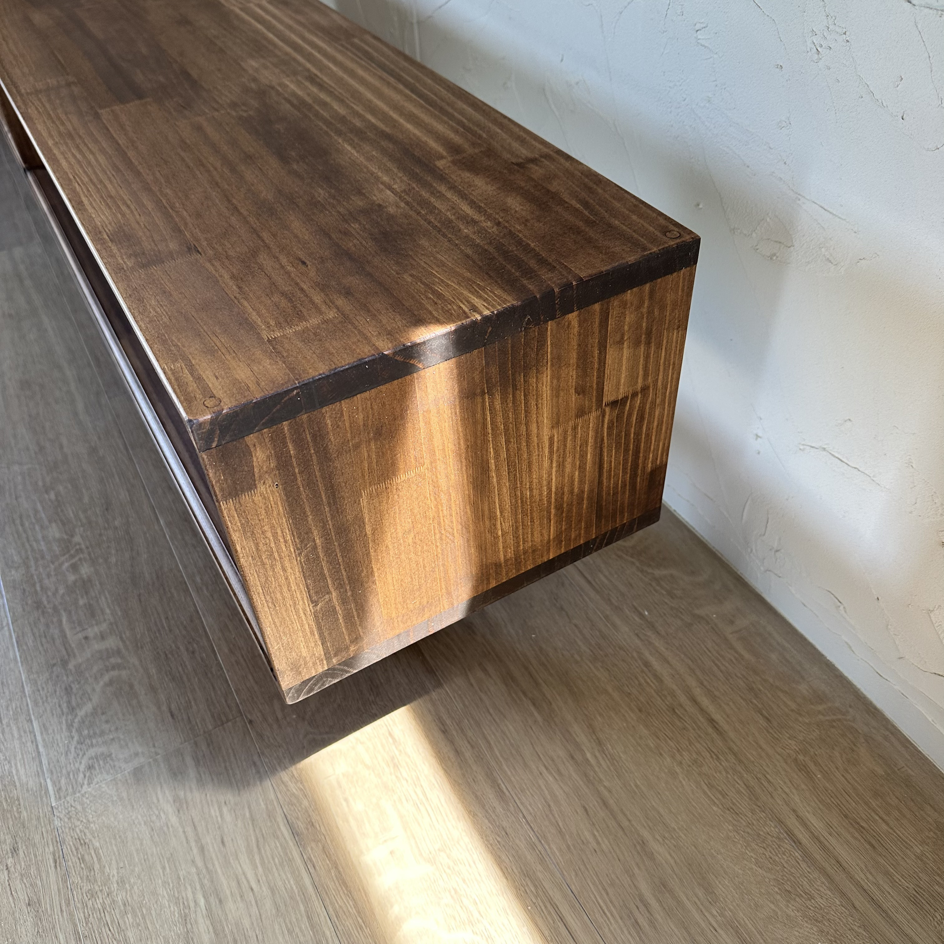 180cm 内堀が美しいシンプルなテレビ台 テレビボード アンティーク ウォルナット オープンラック 棚