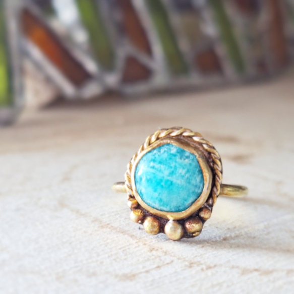 【13～14号】chrysocolla ring 1枚目の画像