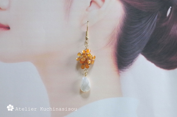 小美甲花和白貝殼耳環&lt;Kanagisai&gt; 第1張的照片
