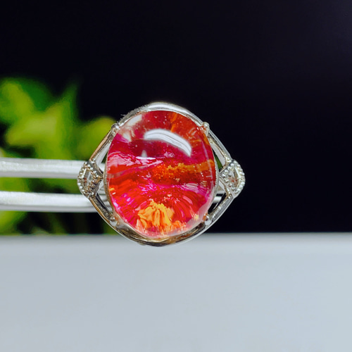 超美品】ガーデンクォーツ リング シルバーリング 指輪 天然石 水晶