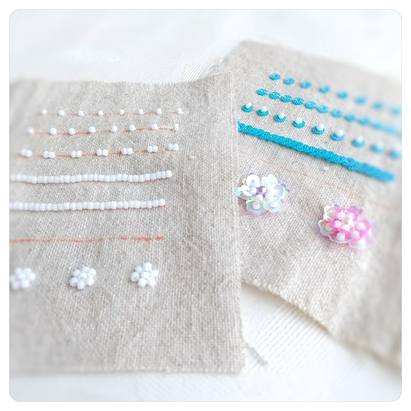 【キット】ビーズ刺繍スターター「きほんのき」 1枚目の画像