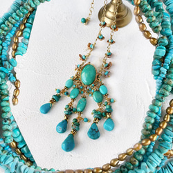 希少◇チェコ ウランガラス ヴィンテージ ネックレス◇Bijoux.M.G刻印