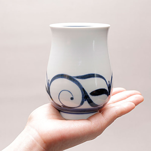 砥部焼き   湯のみ ２個 砥部焼 湯呑み 2つ 砥部焼 梅山窯・丸湯呑み（丸抜） 和食器通販 【