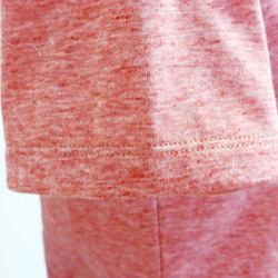 オーガニックコットン　ラウンドネックＴシャツ　赤　受注生産 7枚目の画像