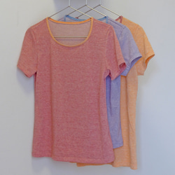 オーガニックコットン　ラウンドネックＴシャツ　赤　受注生産 1枚目の画像