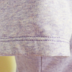 オーガニックコットン　ラウンドネックＴシャツ　パープル　受注生産 7枚目の画像