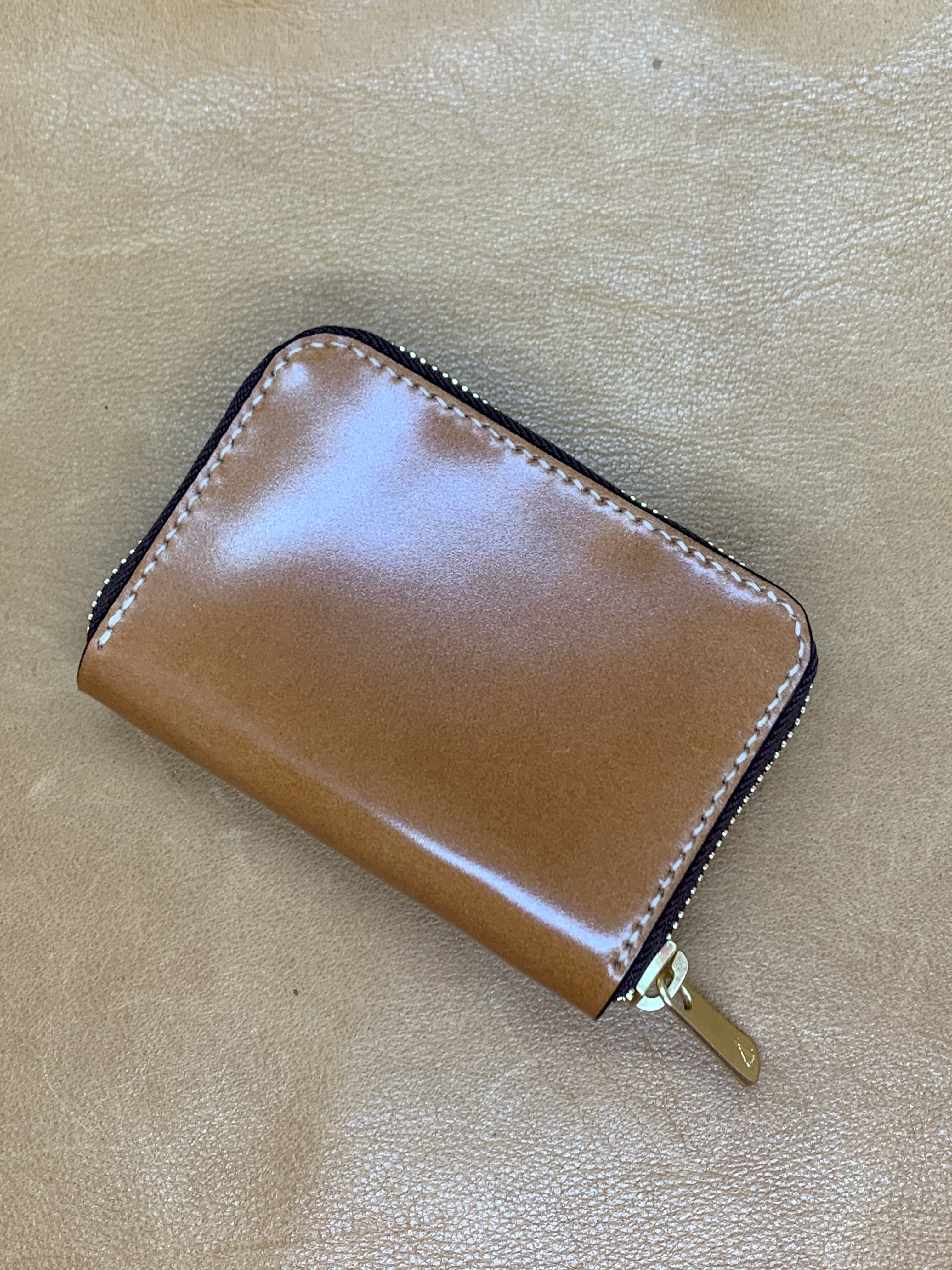 L字ファスナー ミニ財布 レーデルオガワ コードバン キャッシュレス ワイン 革 先行販売・支援者様への特別価格】コードバン「 L字ファスナー