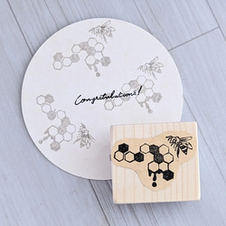 消しゴムはんこNo.102  ミツバチカー 消しゴムはんこNo.102 ミツバチカー