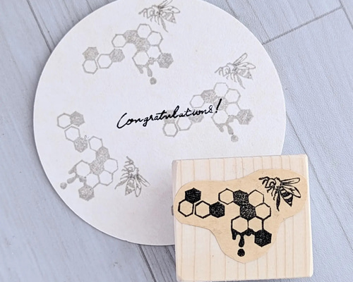 消しゴムはんこNo.102  ミツバチカー 消しゴムはんこNo.102 ミツバチカー