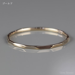 【華奢リング】FINE RING Tsutime K18 ゴールド ピンク プラチナ 槌目 リング 普段使い 極細 3枚目の画像